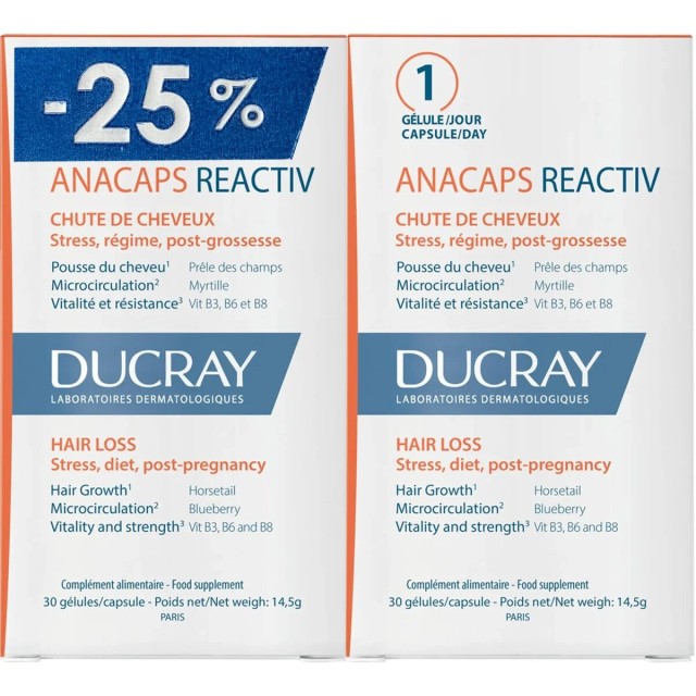 Ducray Anacaps Reactiv -25% 2x30caps