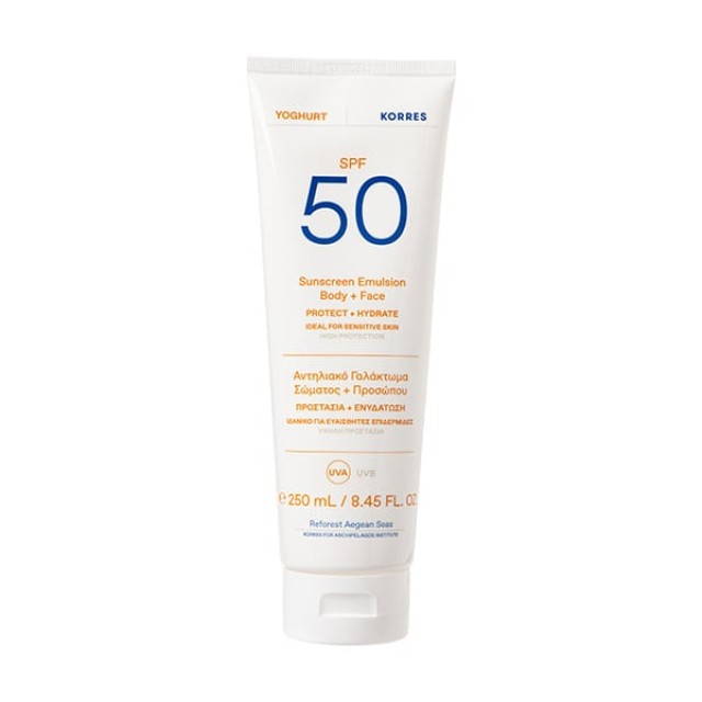 Korres Yoghurt Sunscreen Emulsion Face & Body for Sensitive Skin SPF50 250ml