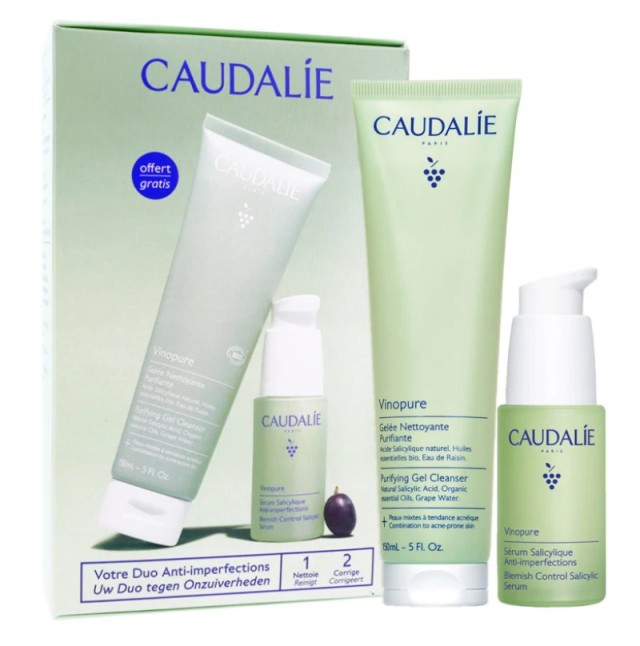 Caudalie Promo Vinopure Blemish Control Salicylic Serum 30ml & Gel Καθαρισμού 150ml