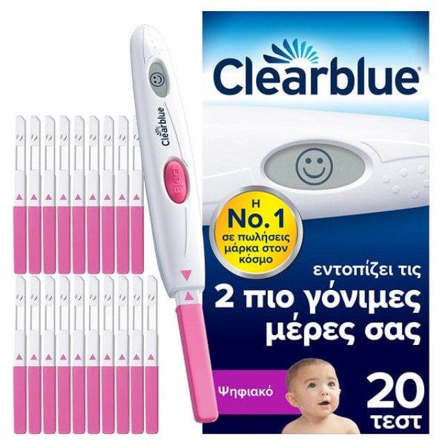 Clearblue Ψηφιακό Τεστ Ωορρηξίας, 20τμχ