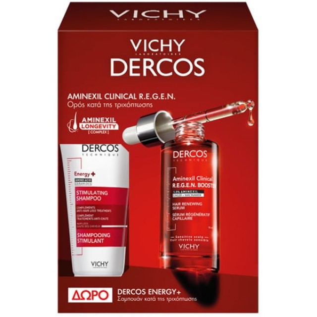 Vichy Promo Dercos Aminexil Clinical R.E.G.E.N. Booster 90ml & ΔΩΡΟ Dercos Energizing Shampoo 50ml