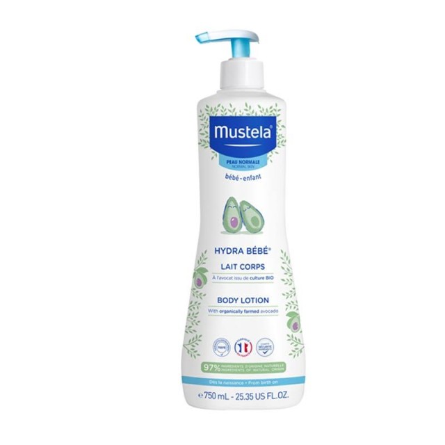 Mustela Hydra Bebe Body Lotion, Βρεφική Ενυδατική Κρέμα Σώματος 750ml