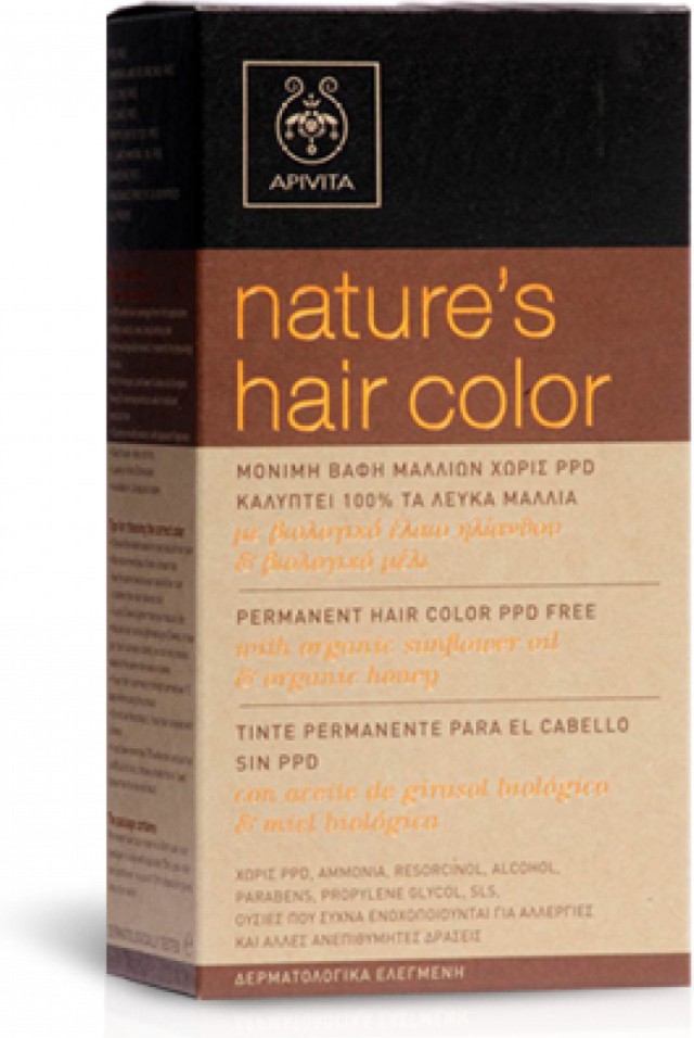 Apivita Natures Hair Color 8.0 Βαφή Μαλλιών Χρώμα Light Blond