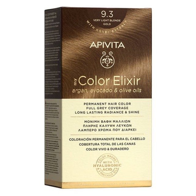 Apivita My Color Elixir 9.3 Βαφή Μαλλιών Ξανθό Πολύ Ανοιχτό Μελί