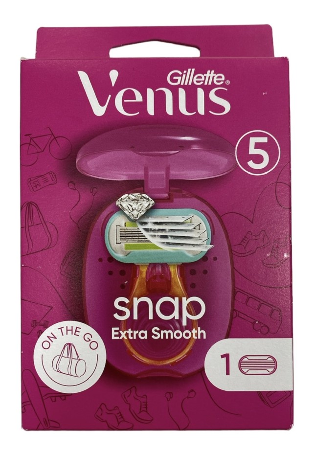 Gillette Venus Snap Extra Smooth Cosmo Pink Γυναικεία Ξυριστική Μηχανή & 1 Ανταλλακτική Κεφαλή
