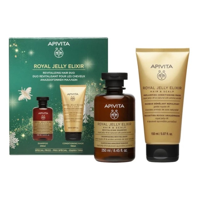 Apivita Promo Royal Jelly Elixir Σαμπουάν Αναζωογόνησης 250ml & Μαλακτική Μάσκα Αναδόμησης 150ml