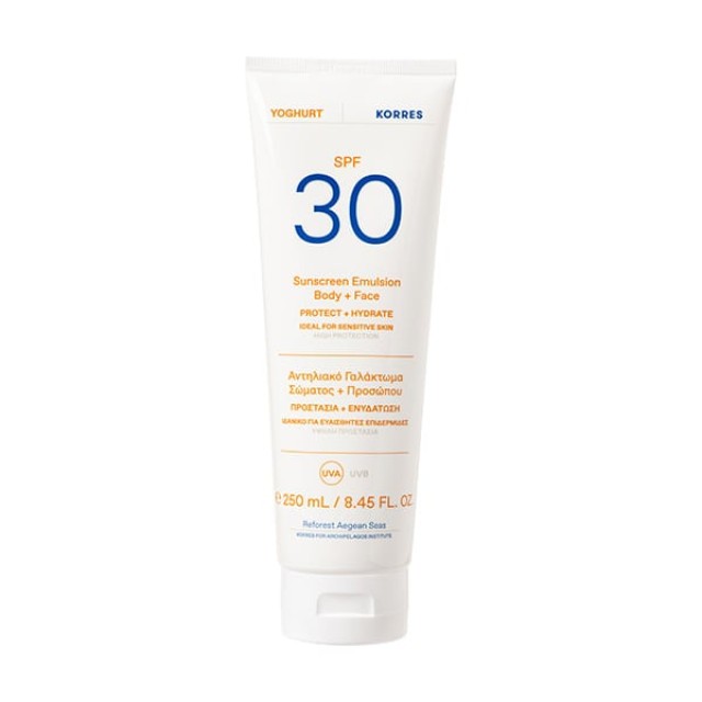 Korres Yoghurt Sunscreen Emulsion Face & Body for Sensitive Skin SPF30 250ml