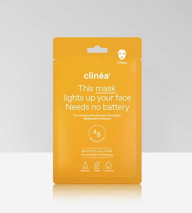 Clinea Illuminating Biocellulose Face Mask, 1τμχ