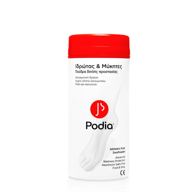 Podia Athletes Foot Deopowder Πούδρα Διπλής Προστασίας από Ιδρώτα και Μύκητες 100gr