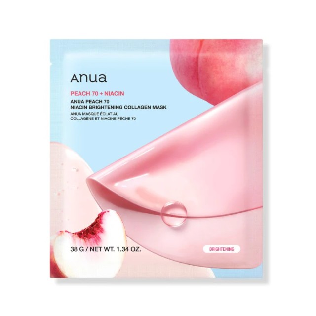Anua Peach 70 Niacin Brightening Collagen Mask - Ολονύκτια μάσκα gel για σύσφιξη και λάμψη