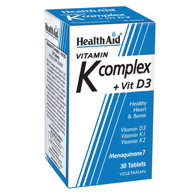 Health Aid K complex + Vit D3 30 Tabs