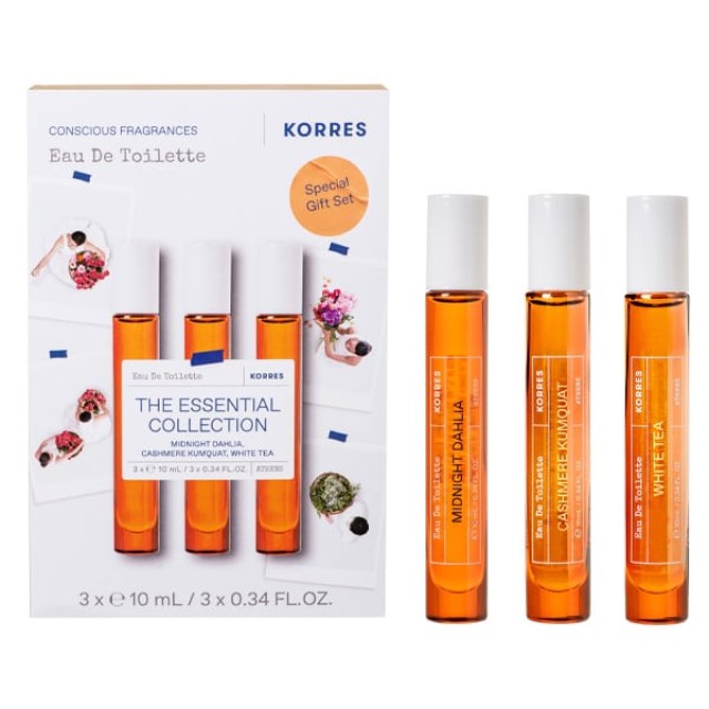 Korres Promo Eau De Toilette Midnight Dahlia 10ml & Casmere Kumquat 10ml & White Tea 10ml