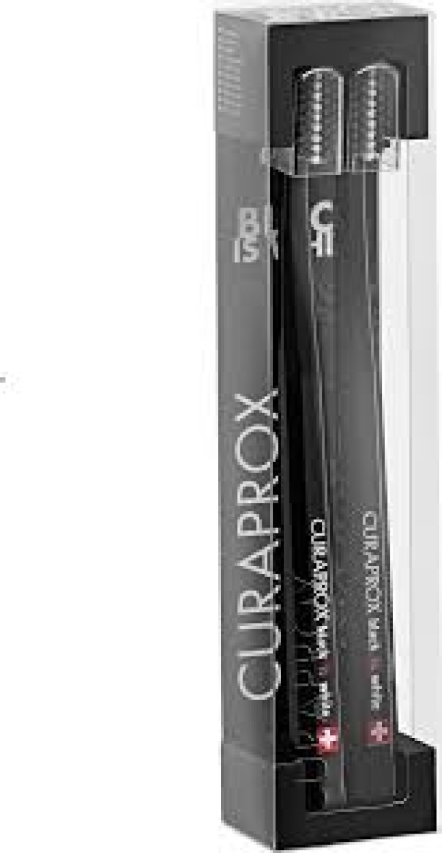 Curaprox Black is White Duo Pack Χρώμα Μαύρο 2τμχ
