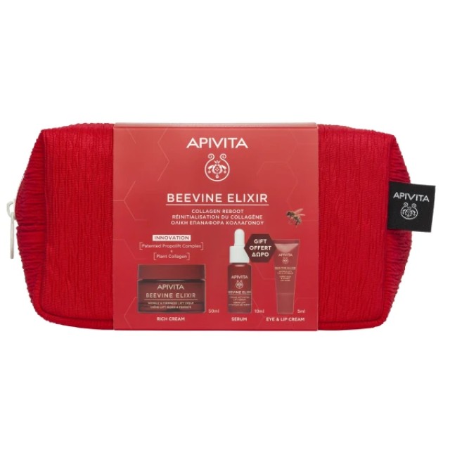 Apivita Promo Beevine Elixir Lift Rich Cream 50ml & Serum 10ml & Eye & Lip Cream 5ml