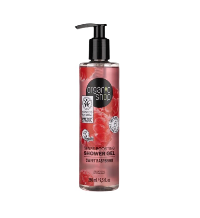 Natura Siberica Organic Shop Αφρόλουτρο για Ενίσχυση Αισθήσεων Sweet Raspberry, 280ml
