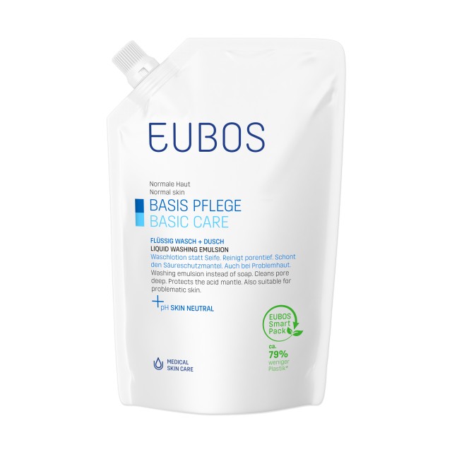 Eubos Basic Care Liquid Blue Washing Emulsion Refill 400ml