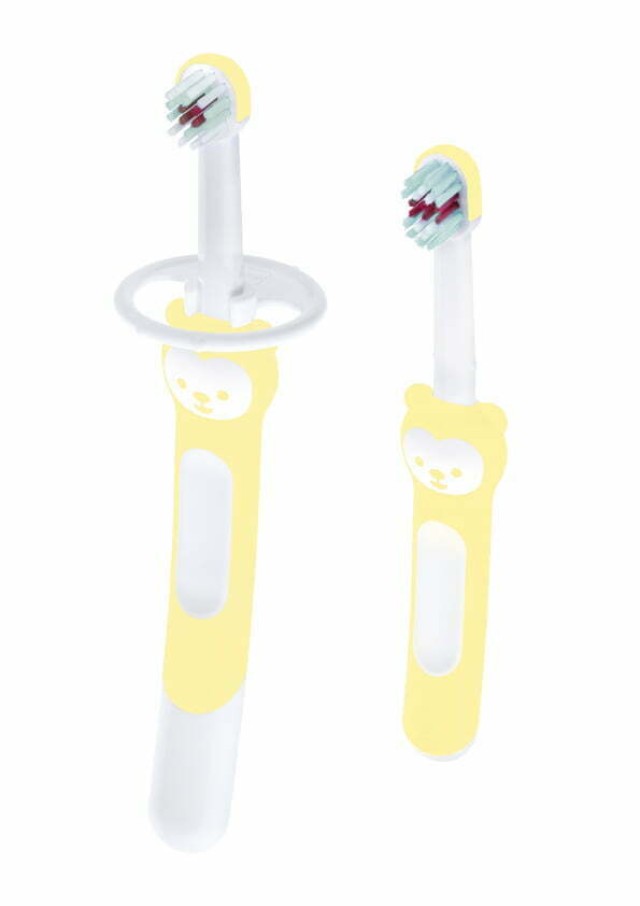 MAM Learn to Brush Set 5m+ Χρώμα Κίτρινο, 2τμχ