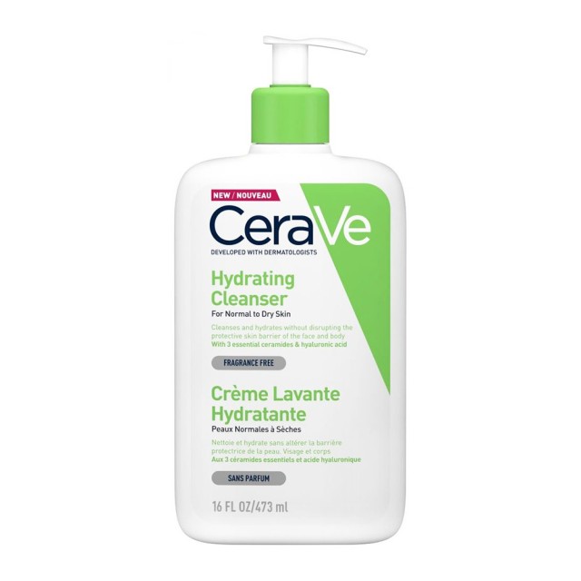 CeraVe Hydrating Cleanser Κρέμα Καθαρισμού για Κανονική - Ξηρή Επιδερμίδα 473ml
