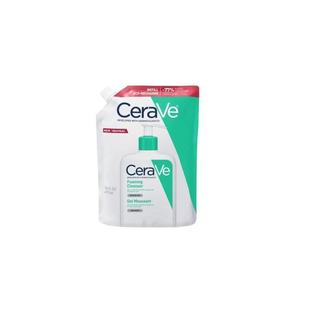 CeraVe Foaming Cleanser Gel Refill Καθαρισμού για Κανονική - Λιπαρή Επιδερμίδα 473ml