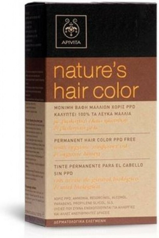 Apivita Natures Hair Color 4.0 Βαφή Μαλλιών Χρώμα Καστανό