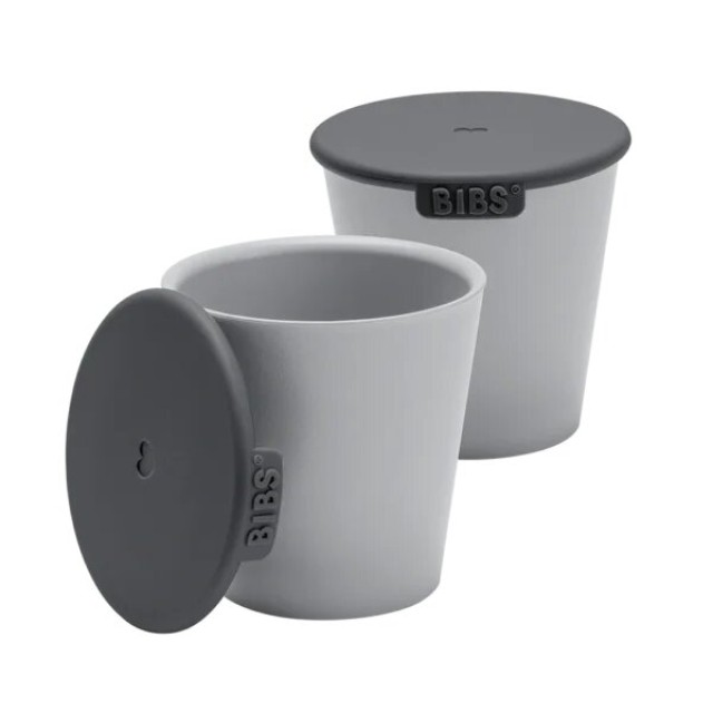 Bibs Cup Set With Lid Χρώμα Γκρι, 2τμχ