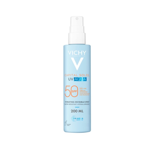 Vichy Capital Soleil UV Aqua Ενυδατικό Αόρατο Spray SPF50 200ml