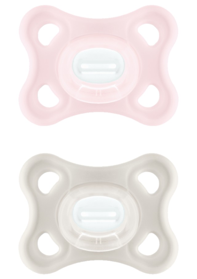 MAM Πιπίλα Σιλικόνης Comfort 3-12m Χρώμα Ρόζ-Μπέζ,2τμχ