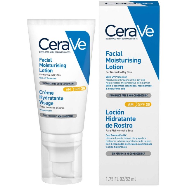 CeraVe Facial Moisturising Lotion for Normal to Dry skin SPF30, 52ml