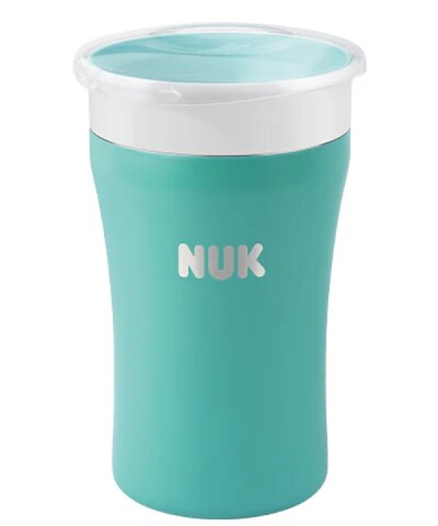 NUK Magic Cup Ανοξείδωτο 360ᵒ 8m+ 230ml Χρώμα Βεραμάν, 1τμχ