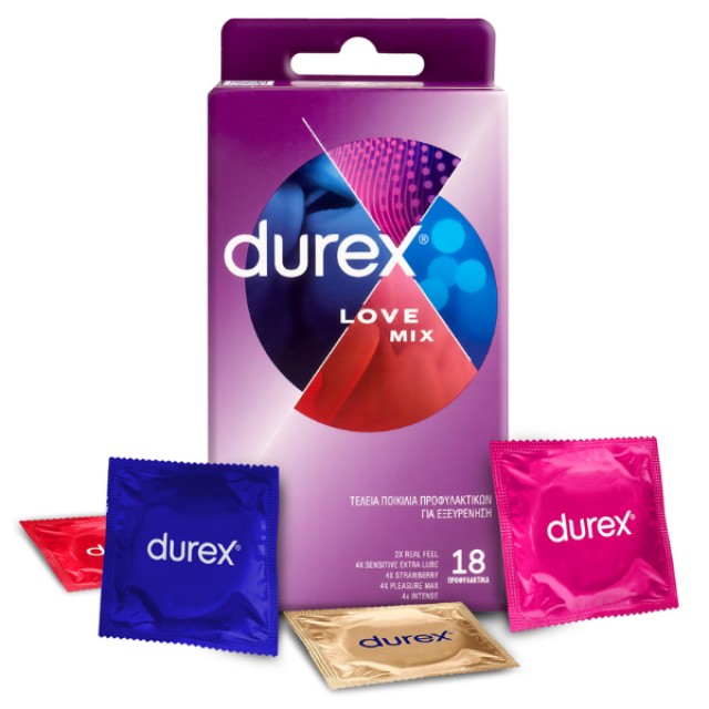 Durex Προφυλακτικά Love Mix Collection Προφυλακτικά, 18τμχ