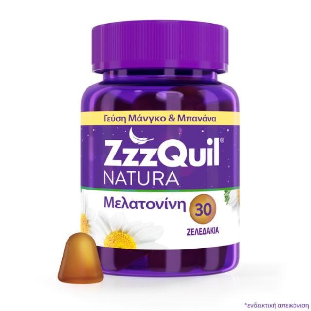 ZzzQuil Natura Συμπλήρωμα Διατροφής με Μελατονίνη Γεύση Μάνγκο 30 ζελεδάκια