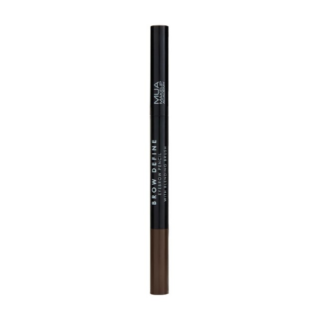MUA Brow Define Eyebrow Pencil with Blending Brush Dark Brown