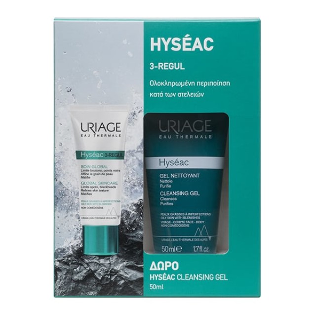 Uriage Promo Hyseac 3-Regul + ΔΩΡΟ Hyseac Cleansing Gel 50ml