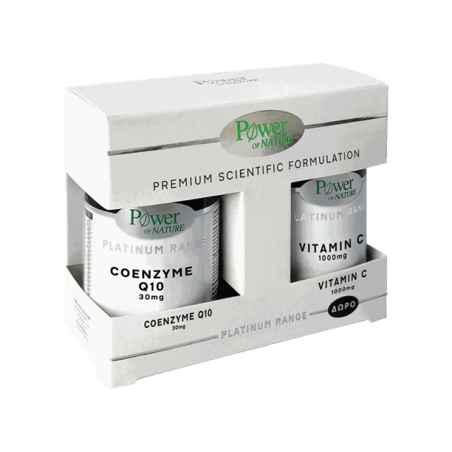 Power of Nature Promo Platinum Range Coenzyme Q10 30mg 30 Κάψουλες & Δώρο Vitamin C 1000mg 20 Δισκία
