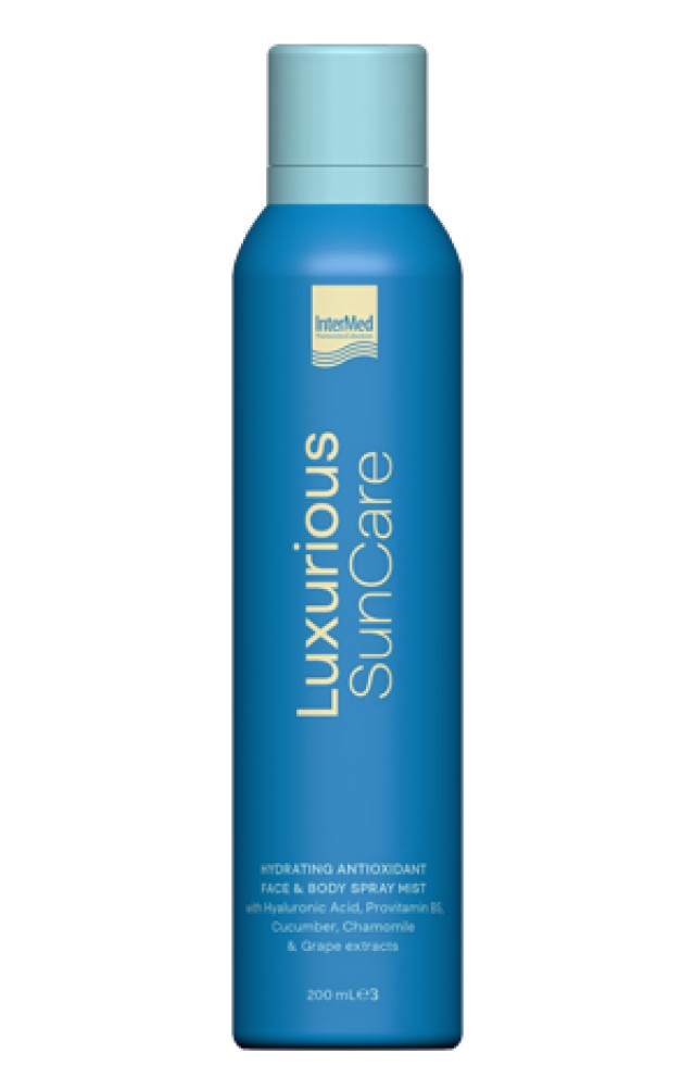 Intermed Luxurious Sun Care Hydrating Antioxidant Face & Body Spray Mist 200ml