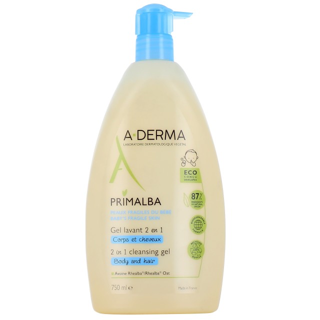 A-Derma Primalba Gel Lavant Douceur, Καθαρισμός για το Ευαίσθητο Βρεφικό Δέρμα, 750ml