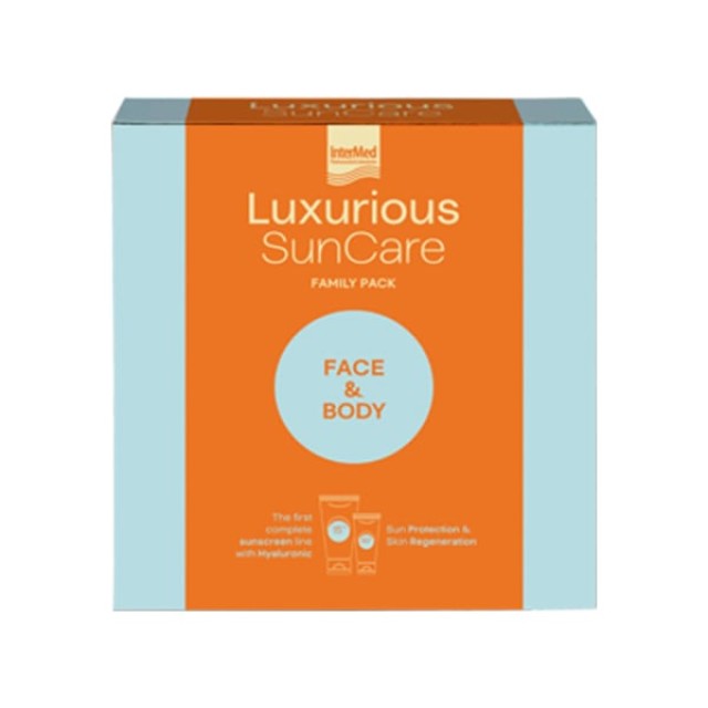 Intermed Luxurious Sun Care Family Packs Face & Body Αντηλιακής Κρέμα Προσώπου 75ml & Αντηλιακή Κρέμα Σώματος 200ml