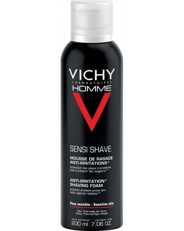 Vichy Homme Αnti Irritation Shaving Foam Αφρός Ξυρίσματος για Ευαίσθητες Επιδερμίδες 200ml