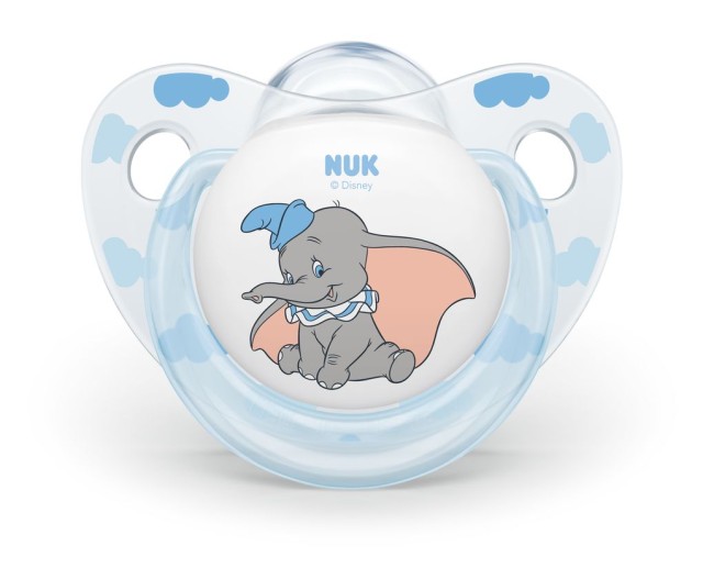 NUK Disney Classics Trendline Dumbo Πιπίλα Σιλικόνης 0-6m Χρώμα Γαλάζιο, 1τμχ