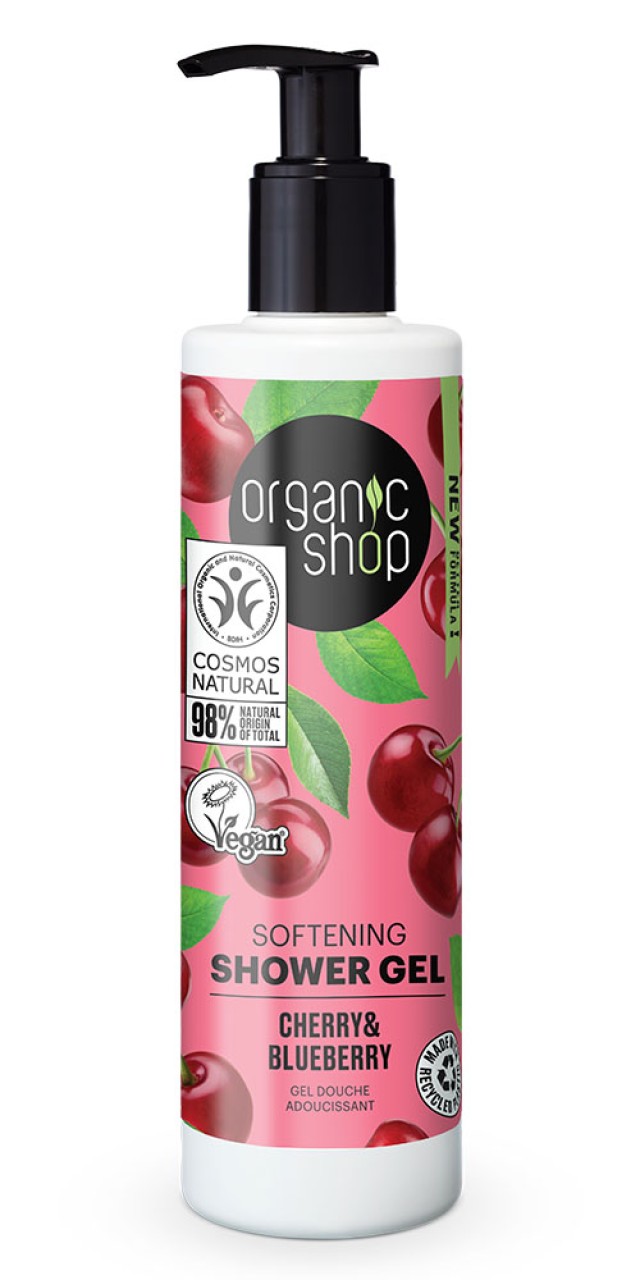 Natura Siberica Organic Shop Softening Shower Gel Cherry & Blueberry 280ml