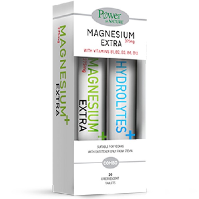 Power Health Magnesium Extra 375mg 20 eff.tabs με γεύση λεμόνι-λάιμ + Δώρο Hydrolytes+ με γεύση λεμόνι 20 eff.tabs