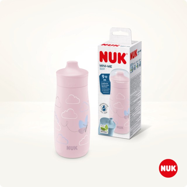 NUK Mini-Me Sip Παγουράκι 9m+ 300ml Χρώμα Ροζ