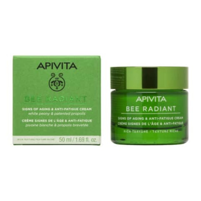 Apivita Bee Radiant Κρέμα-Gel για Σημάδια Γήρανσης & Ξεκούραστη Όψη Πλούσια Υφή 50ml