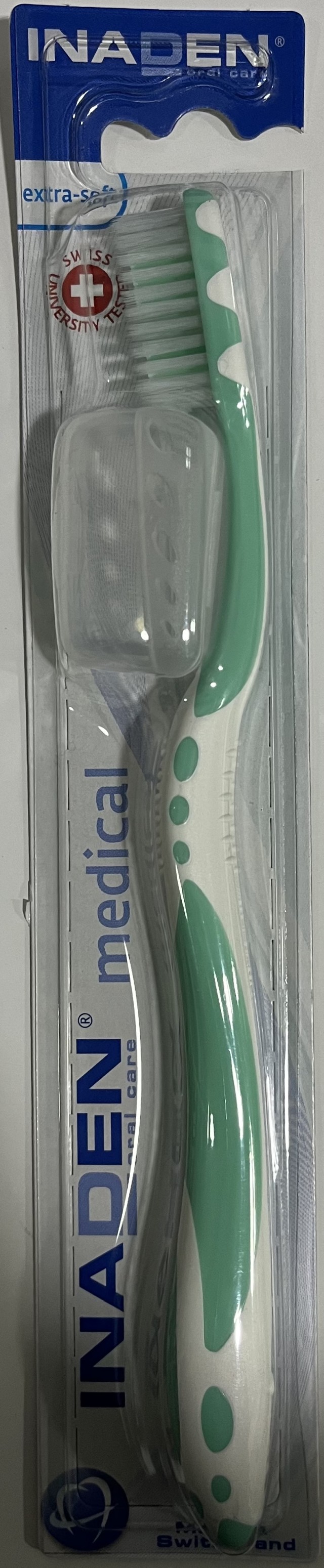 Inaden Οδοντόβουρτσα Medical Extra-Soft Χρώμα Πράσινο, 1τμχ