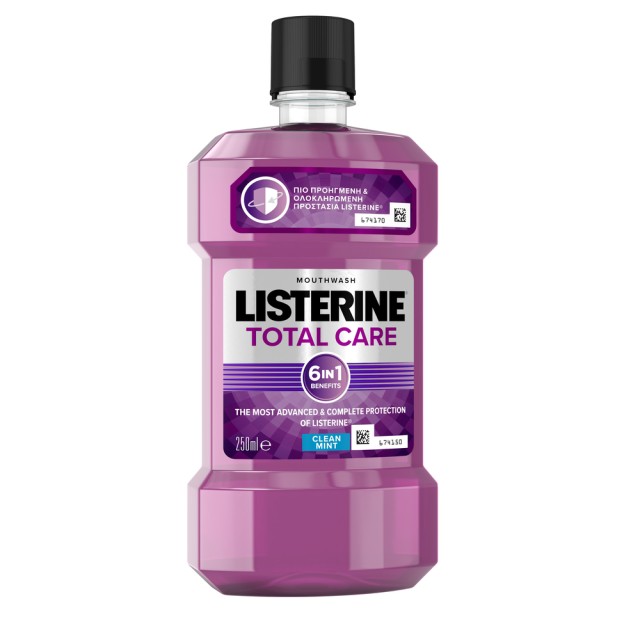 Listerine Fluoride Mouthwash Total Care Clean Mint 250ml