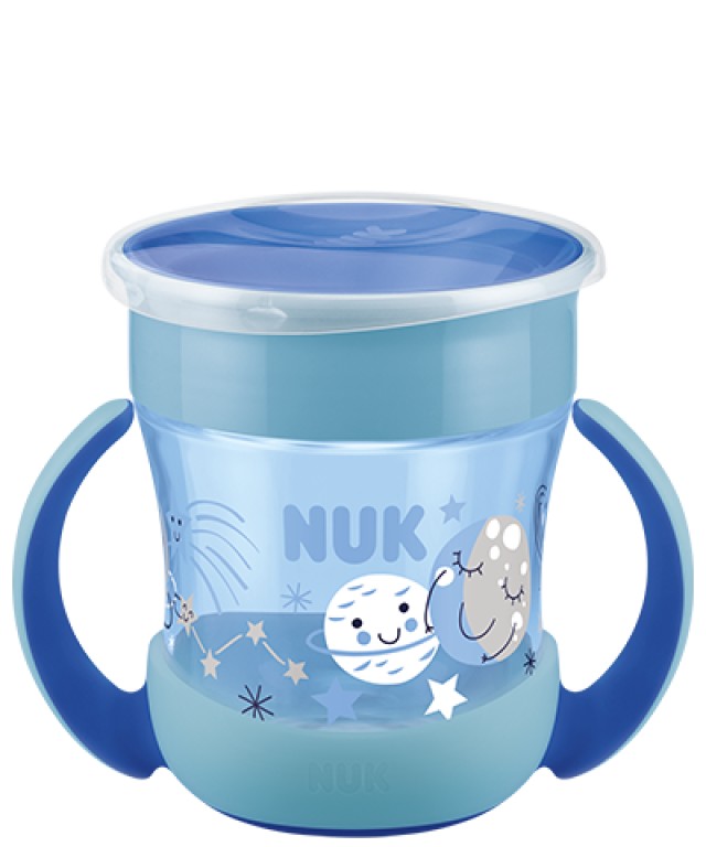 NUK Mini Magic Cup Night 360ᵒ 6m+ 160ml Χρώμα Μπλε, 1τμχ
