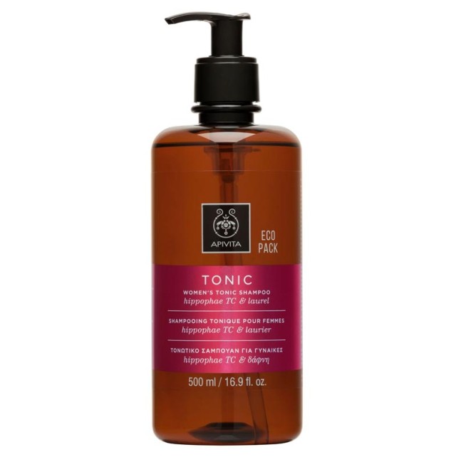 Apivita Womens Tonic Shampoo, Τονωτικό Σαμπουάν Κατά της Τριχόπτωσης για Γυναίκες με Ιπποφαές & Δάφνη 500ml
