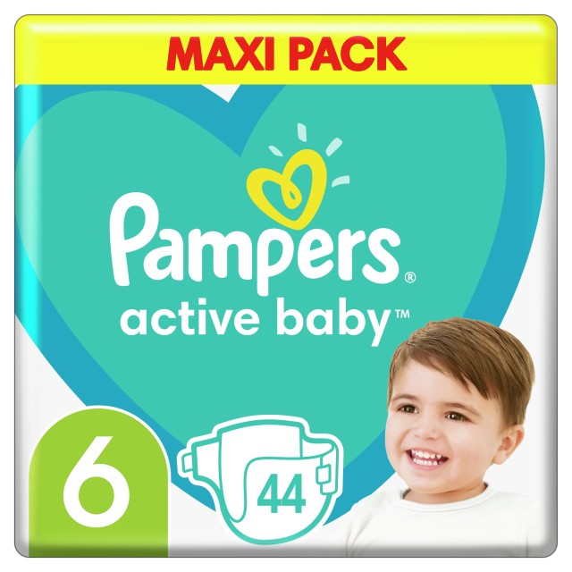 Pampers Active Baby Maxi Pack No.6 (13-18kg) 44 Πάνες