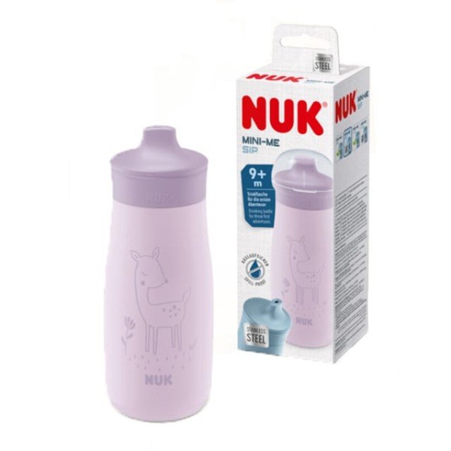 NUK Mini-Me Sip Παγουράκι 9m+ 300ml Χρώμα Λιλά