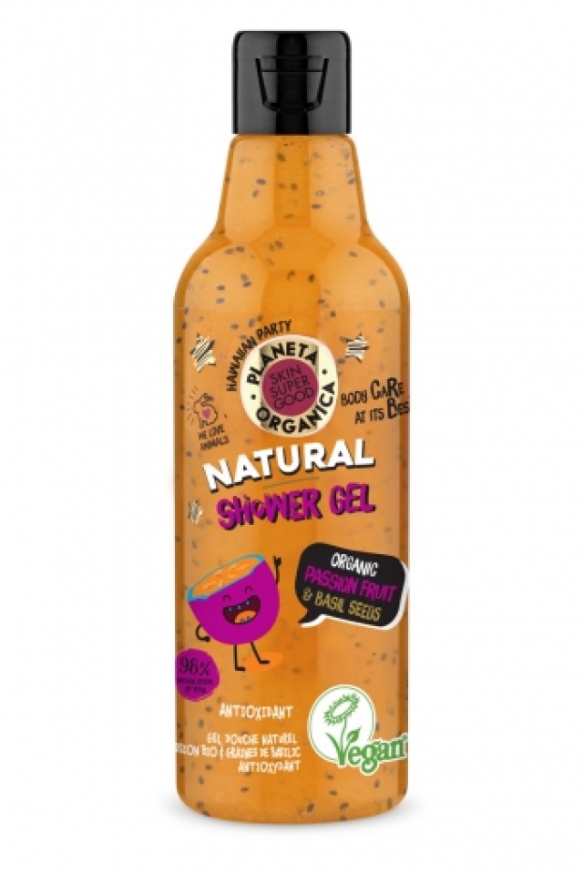 Natura Siberica Skin Super Good «Antioxidant», Φυσικό Αφρόλουτρο «Αντιοξειδωτικό», Passion fruit και Σπόρους Βασιλικού, 250 ml